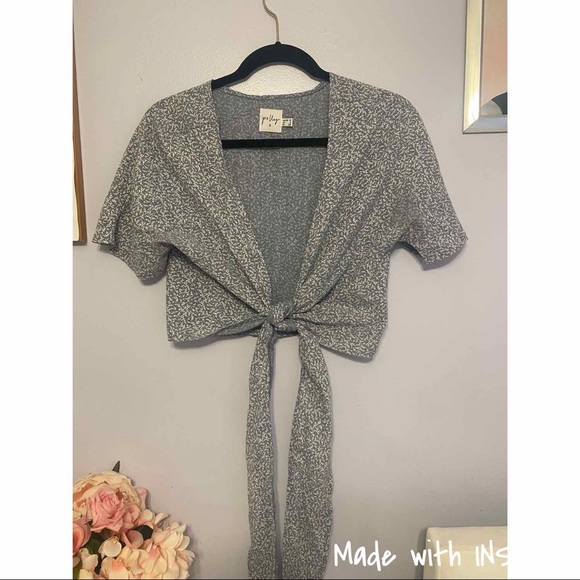 Princess Polly Jazzly Top Blue - Picture 3 of 4